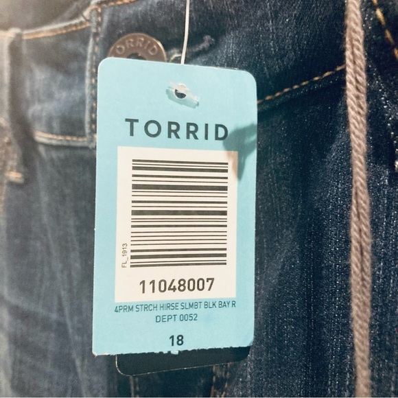 TORRID Sz 18R High  Rise Slim Boot Cut Mid-Wash Comfort Blue Jeans - Picture 5 of 16
